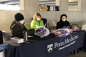 Coronavirus community volunteers at Chester County Hospital.